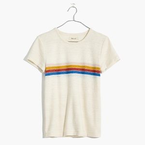 Madewell Hi-Fi Shrunken Tee in Placed Stripe